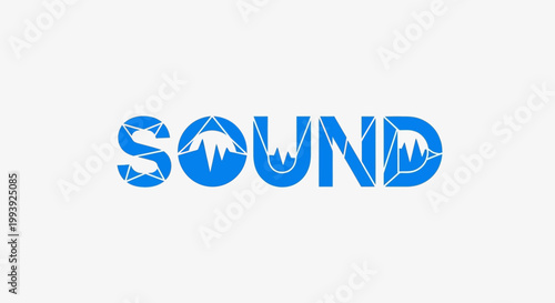 Abstract Sound Wave Logo Design, Audio Waveform Icon, Blue Digital Sound
