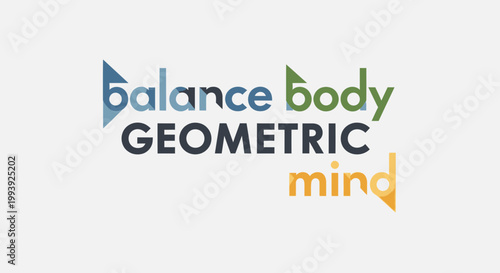 Geometric Balance Body Mind Concept Logo Design