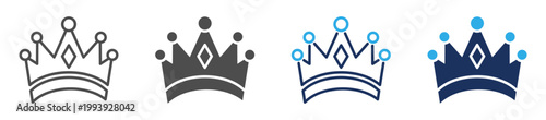crown multi purpose icon set 