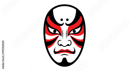 Chinese Opera Mask Face Closeup.