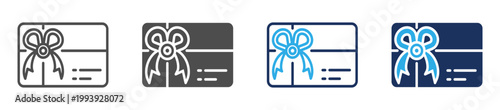 gift cards multi purpose icon set