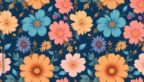 Seamless floral pattern vector EPS10