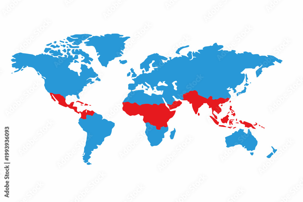 Foto World Map Malaria Hotspots Illustration