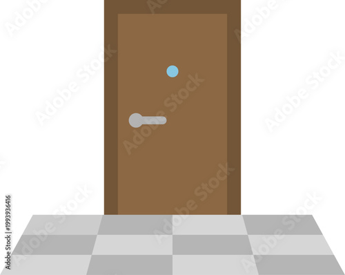玄関ドアのアイコンのイラスト