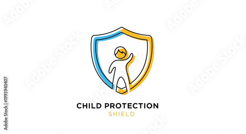 Free Download Child Protection Shield Logo - Safety, Security, and Care Concept - GFXLoad