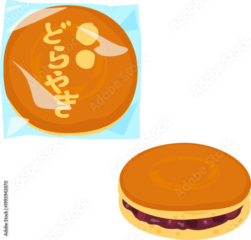 個包装のどら焼きのパッケージ