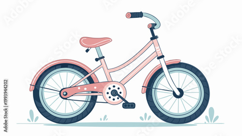 Pink Childrens Bicycle With Seat.