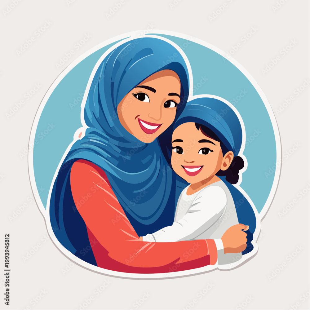 Obraz premium Mother and Daughter Hugging