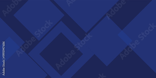 Abstract Navy Blue Geometric Background with Overlapping Diamond and Square Shapes eps10