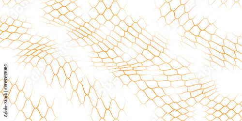 Mesh texture for fishing nets gold color gradient. Seamless pattern for sportswear or soccer goal, volleyball net, basketball hoop.