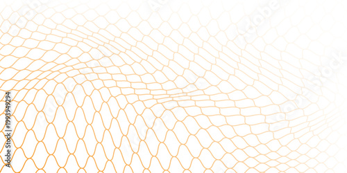 Mesh texture for fishing nets gold color gradient. Seamless pattern for sportswear or soccer goal, volleyball net, basketball hoop.