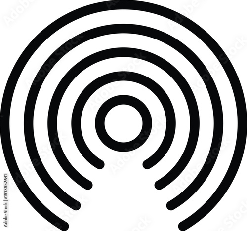 wireless signal icon symbol. Internet connection and radiation icon.