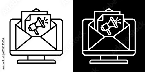Content Strategy Icon Set White Style Collection