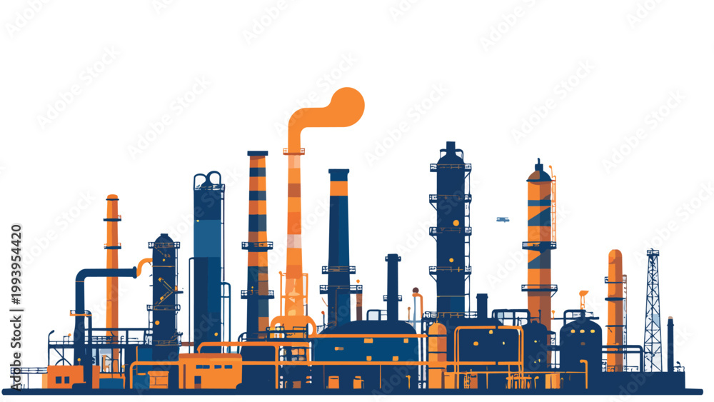 Obraz premium oil refinery factory