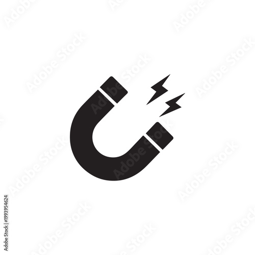 Magnet icon silhouette vector design art illustration.