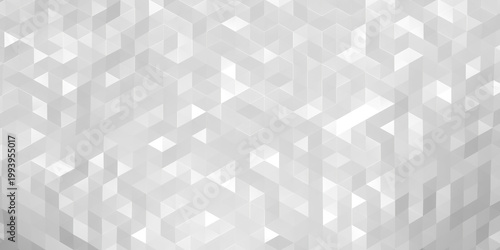 Foto Light gray isometric cube mosaic pattern with subtle 3d blocks for seamless technology background and wallpaper design