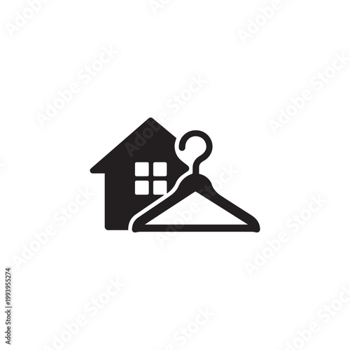 House hangers icon silhouette vector design art illustration.