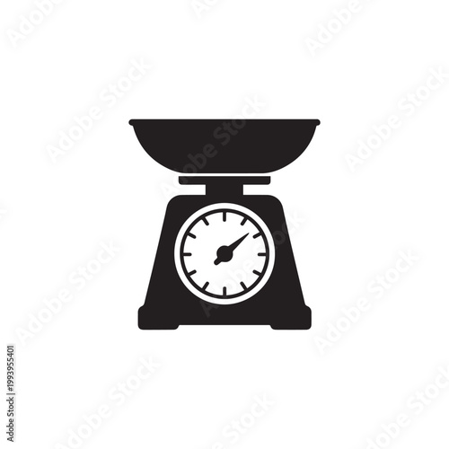 Kitchen scale cookware icon silhouette vector design art illustration