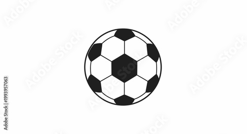 Black and white soccer ball.
