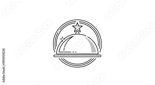 Cloche dish with star and plate.