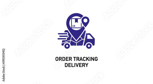 Delivery truck with package tracking.