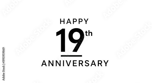 Happy 19th anniversary celebration text.