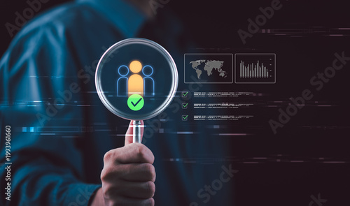 Fotografi HR analyst leverages workforce analytics, talent acquisition insights, candidate