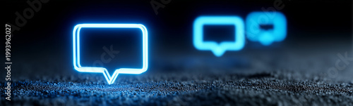 Neon Communication Bubbles:...