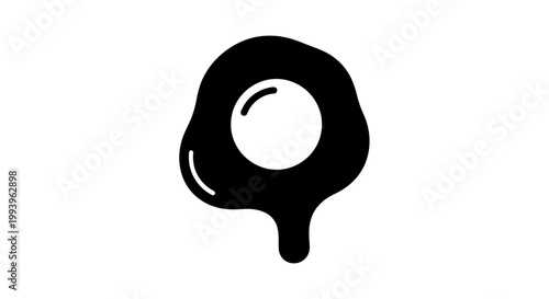 A black and white illustration of a magnifying glass with a thick handle