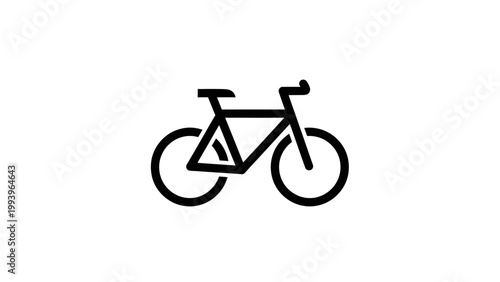 Black Vector Bicycle Illustration