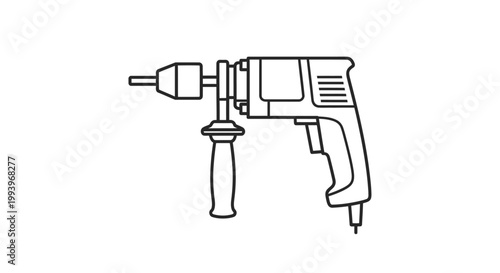 Electric drill tool for drilling holes.