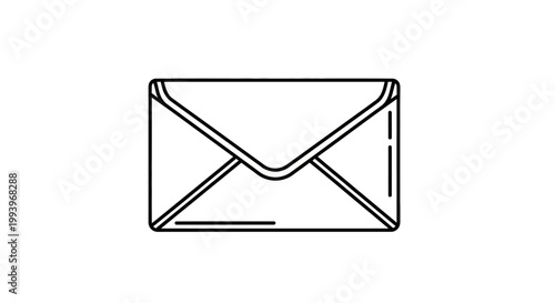 Envelope Icon Line Drawing Office.