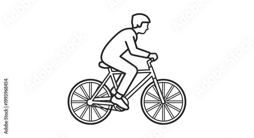 Man riding a bicycle fast outdoors.
