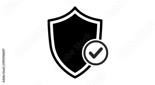 Shield with checkmark icon security.