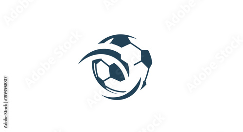 Soccer ball in motion graphics.