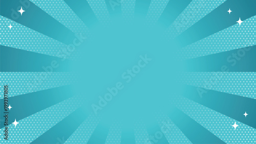 Turquoise abstract dotted gradient background with copy space for SUMMER SALE promotion banner / ターコイズ水色 抽象ドットグラデーション SUMMER SALE セール用背景