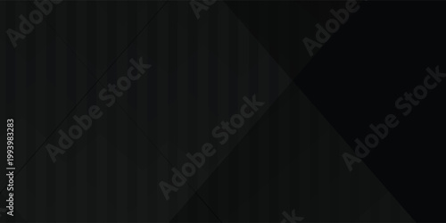 Black abstract background design. Modern wavy line pattern in monochrome colors. Premium stripe texture for banner, business backdrop