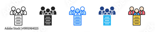 Foto Audit Review Team Icon Set Multiple Style Collection