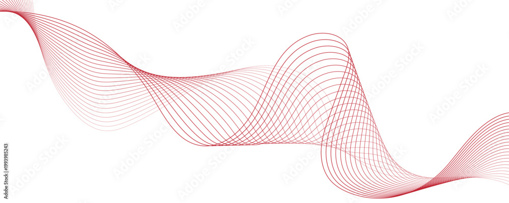 Fototapeta premium red lines illustration on white background