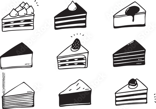 かわいいケーキのイラスト素材