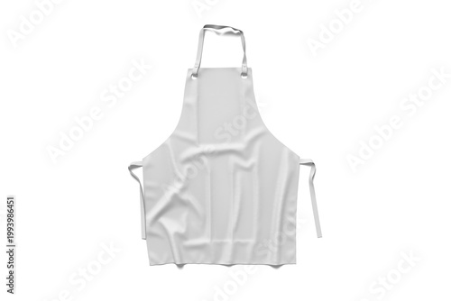 Blank white apron mockup isolated, 3D Illustration