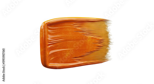 Orange Paint Swatch with Visible Brush Strokes