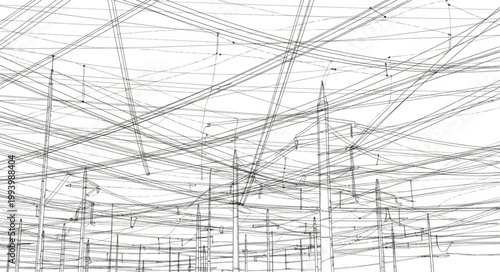 Abstract network of lines and dots representing data flow.