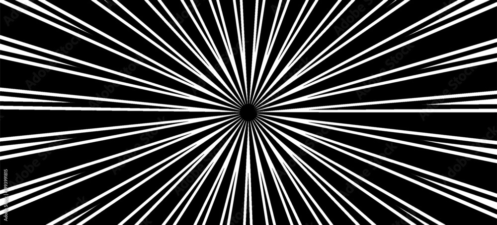Fototapeta premium Zoom Action Lines Background for Comic and Superhero Design