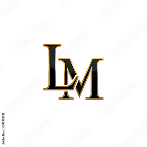 Elegant LM Monogram Logo Design.