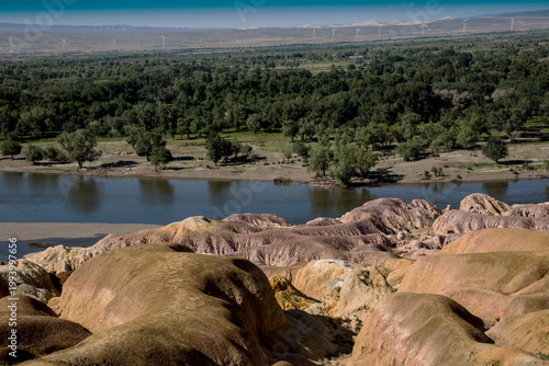 Wucaitan Danxia Landform in Xinjiang China