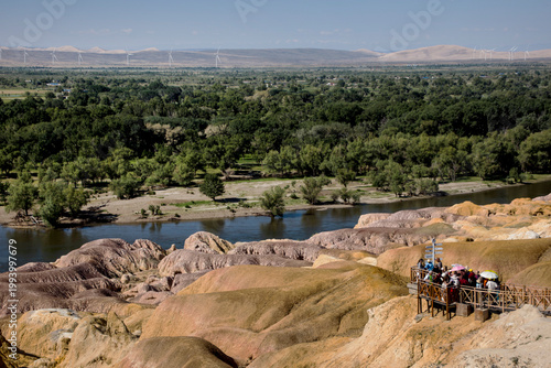 Wucaitan Danxia Landform in Xinjiang China
