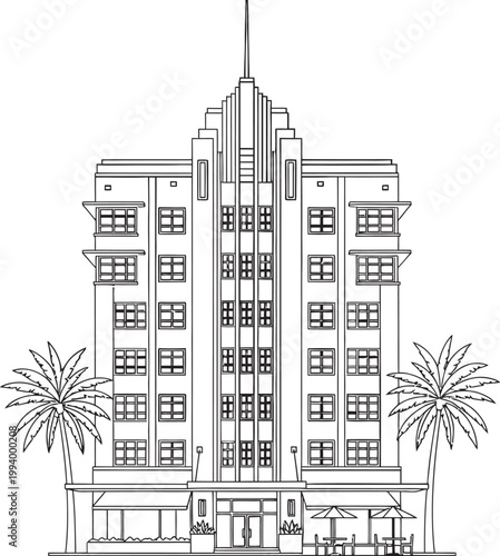 Sketch of a tall building an artistic rendering of architectural grandeur and urban skyline