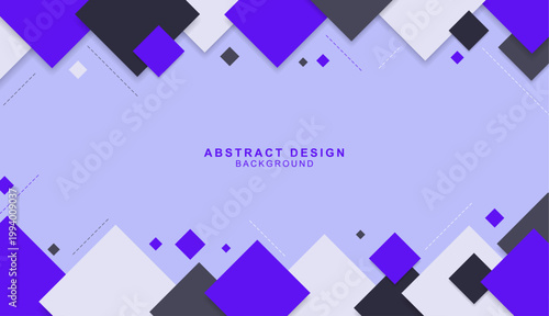 様々な四角と点線で組み合わせた幾何学的な背景素材