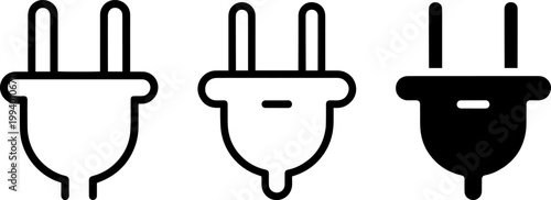 power socket types flat design vector illustration